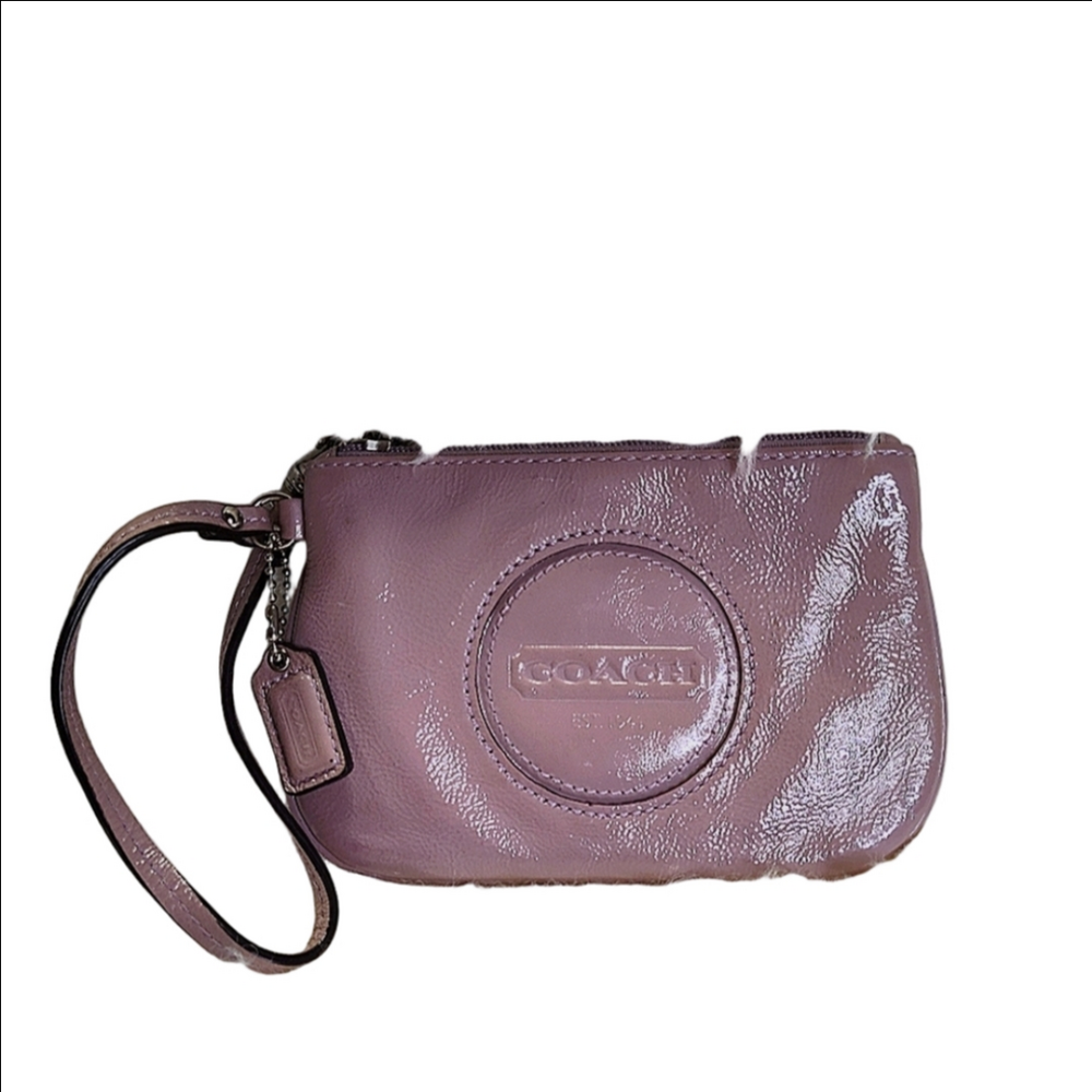 Coach Poppy Lavender Purple Patent Leather Wristlet